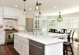 Polar white cabinets add a pristine touch to your old kitchen