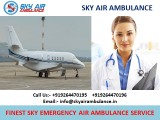 Sky air ambulance service in visakhapatnam with icu support