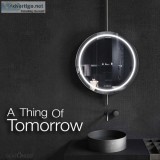 Vanity mirror with lights touch screen