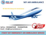 Take the finest icu care air ambulance service in siliguri