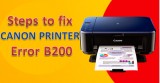 Steps to fix canon printer error b200