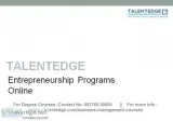 Entrepreneurship Programs Online
