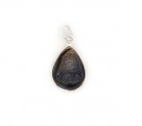 SILVER BLACK ONYX DRUZY PENDANT