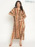 Tie-waist Casual Maternity and Nursing Kaftan Dress