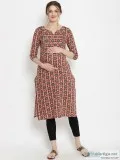 2pc. Printed Maternity and Nursing Kurta With Leggings
