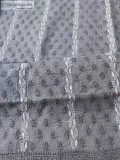 Grey Cotton Dress material with Leheriya bottom