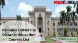 Osmania University Distance Education Courses List