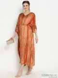 Maternity and Feeding Lurex Kaftan Maxi Dress