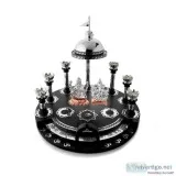 Silver Puja Mandir  Pure Silver Ganesh Laxmi Idols