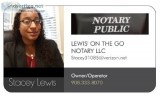 LEWIS  ON THE GO NOTARY LLC - Serving ALL of New Jersey