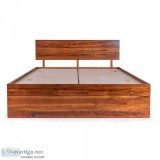 Buy Indus Teak Wood Bed with Storage Online for Rs 22000 Wakefit