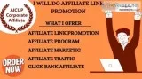I will do affiliate link promotion affiliate marketing click ban