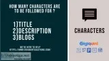 How Many characters are to be followed