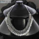 Buy silver plated necklaace online in india