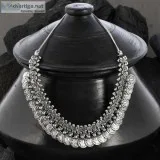 Buy silver plated necklaace online in india
