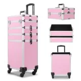 4 in 1 Rolling Makeup Case Makeup Trolley Case With Wheels Makeu