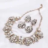 Charish White Earrings and Necklace Set &ndash Ferosh