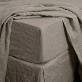 Shop Queen Fitted Bed Sheets Sewn In Fine 100% Flax Linen For Yo