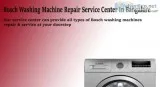 Bosch washing machine service center in bangalore