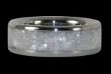 White Pearl Titanium Ring