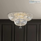 Schonbek 5894 Petit Crystal Deluxe 9 Light Ceiling Mount  Modern