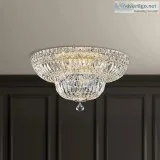 Schonbek 5894 Petit Crystal Deluxe 9 Light Ceiling Mount  Modern