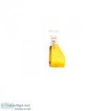 Silver Honey Large Amber Pendant for sale  Simply Jewellery  UK