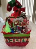 Christmas soldier candy jar basket of goodies