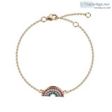 Brand New 14K Gold Vermeil Rainbowhunt Bracelet  Geat Offer.