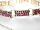 Garnet 5 Piece Vintage Bohemian Jewelry Set Marked 900