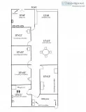 It has 4 offices with ceramic tile throughout