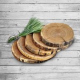 Rustic wooden slice made from natural wood blanks | chisel & oak