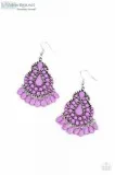 Persian Posh - Purple Earring-Paparazzi