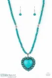 A Heart Of Stone - Blue Necklace-Stone-Papar azzi