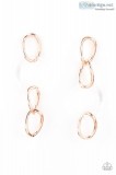 Talk In Circles Copper Earring-Paparazzi