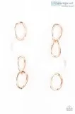 Talk In Circles Copper Earring-Paparazzi