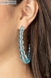 In The Clear - Blue Hoop Earring-Paparazzi