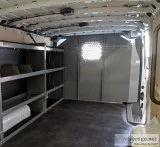 Shelving for van, ladder rack, safety partition