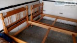 2 twin headboard and footboard with slats frame sets