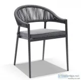 Finley Outdoor Aluminium and Rope Stackable Dining Chair