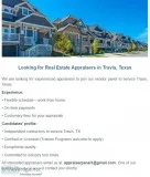 Looking for Real Estate Appraisers in Travis TX