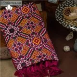 Patola Silk Buttis Magenta Pink Saree at Brand Mandir
