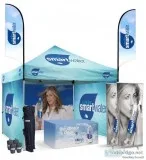 Tent Depot  10x10 Custom Printed Pop Up Tent With Roof and Walls