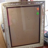 5 metal FRAMES w glass. 8" X 10" and 9" X 11"  s