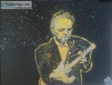 Jimmie Vaughan &ndash 18&Prime x 24&Prime Canvas Painting
