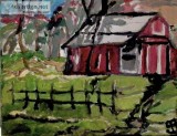 Old Barn Scene 26 GG &ndash 5&rdquo x 7&rdquo Canvas Painting