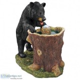 Guzzling Gulp Black Bear Garden Fountain