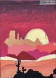 Arizona Autumn Sunset 4 GG &ndash 9&rdquo x 12&rdquo Canvas Pain
