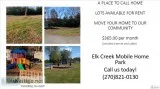 A PLACE TO CALL HOME... LOT FOR RENT