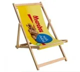 Wooden Sling Back Beach Chairs